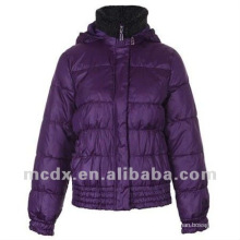100% polyester women winter down coat with hood